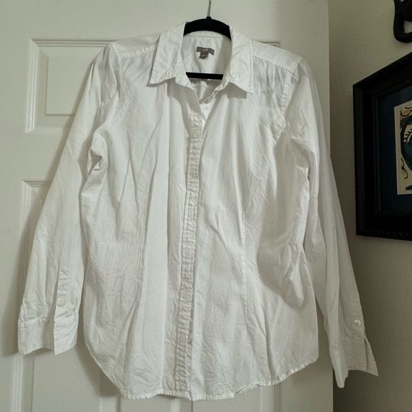 JJill white button up L - Picture 1 of 6